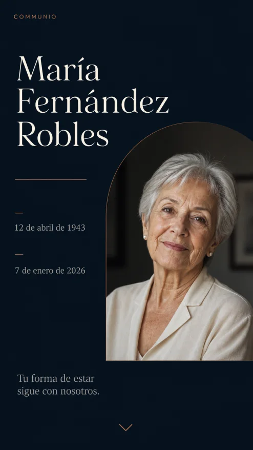 Portada de un memorial nocturno y sereno